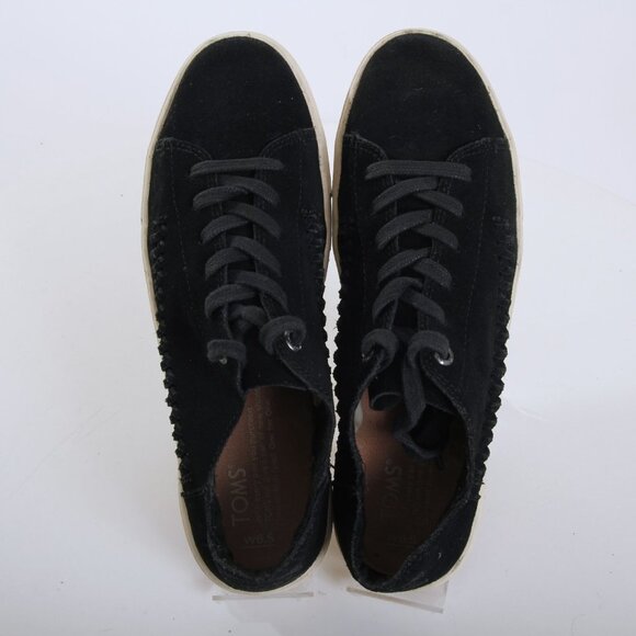 Toms Lenox Suede Sneakers in Black Women Size 6.5 - Picture 10 of 12